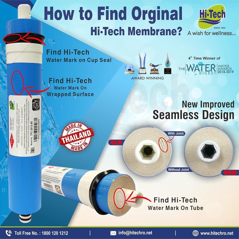 Hi-Tech 300 GPD RO Membrane for 25/50/100 L Water Purifier System - Image 5