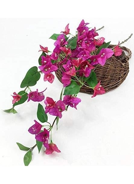 Netten Evime - Nettenevime Artificial Flower Bougainvillea Flower Fuchsia 80CM Single Branch Basement Flower Hanging Flower - Image 1