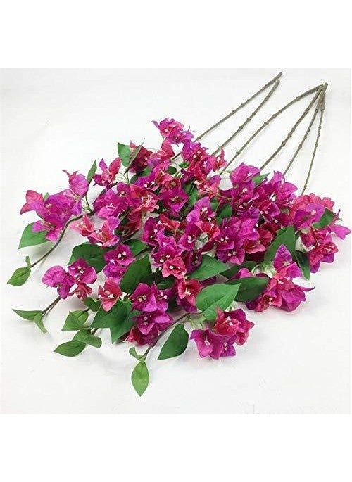 Netten Evime - Nettenevime Artificial Flower Bougainvillea Flower Fuchsia 80CM Single Branch Basement Flower Hanging Flower - Image 1