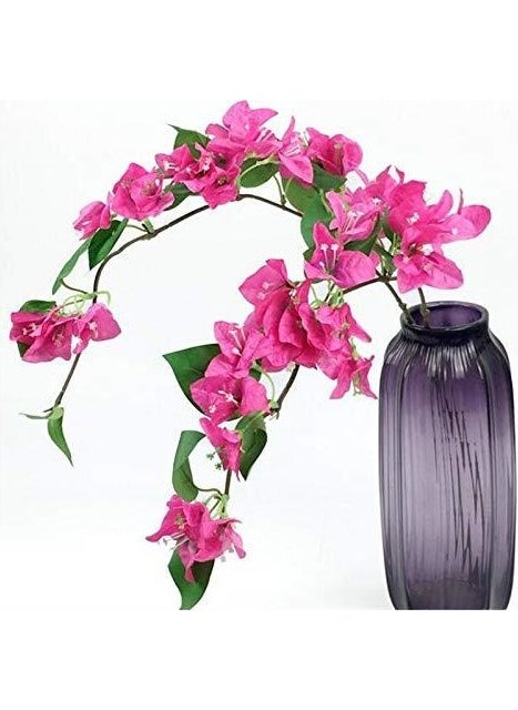 Netten Evime - Nettenevime Artificial Flower Bougainvillea Flower Fuchsia 80CM Single Branch Basement Flower Hanging Flower - Image 1