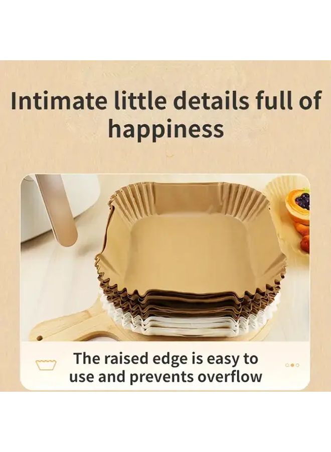 10pcs Air Fryer Parchment Paper Liners Non Stick Greaseproof Baking Sheets Pre Cut Round Rectangle Trays Safe Cooking Compatible with Instant Pot Most Appliances - Image 3
