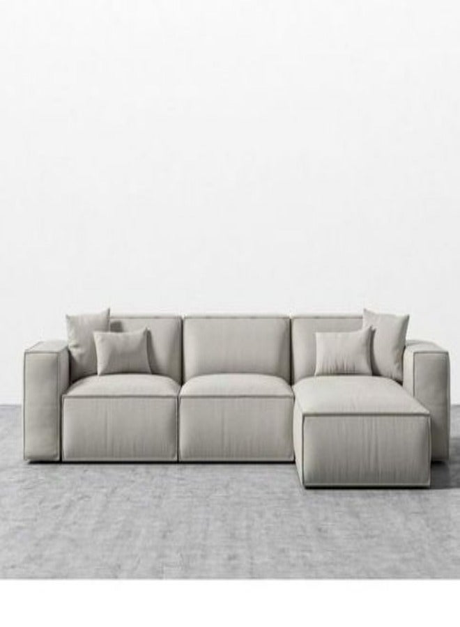 HODGE Corner sofa, size 300x200, beige color, made of durable Swedish wood and Super Soft fabric, Safa Al Madinah - Image 1