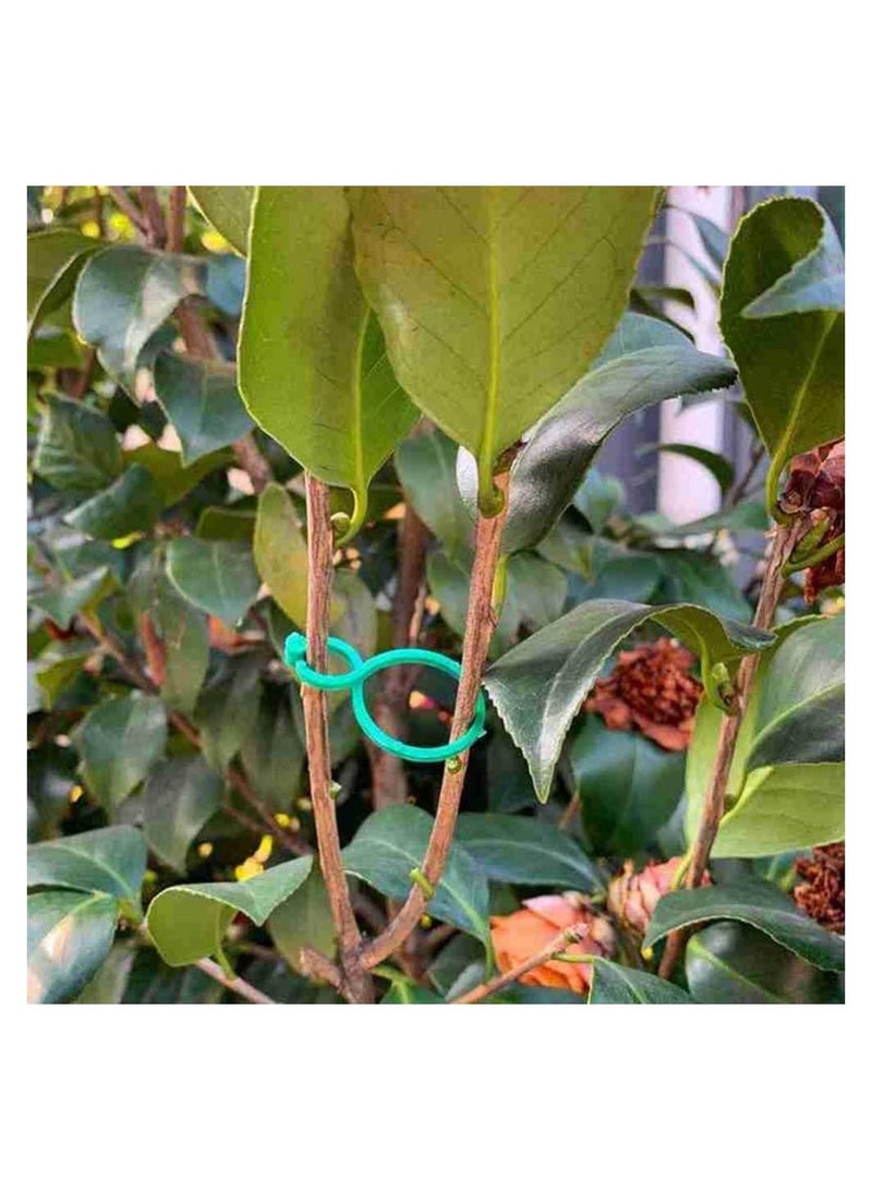 Meetion 50 Pcs Garden Plant Clips For Vegetable Growing Upright Plant Holder Green Plastic Bundled Ring Garden Stand Tool Vine Support - Image 5