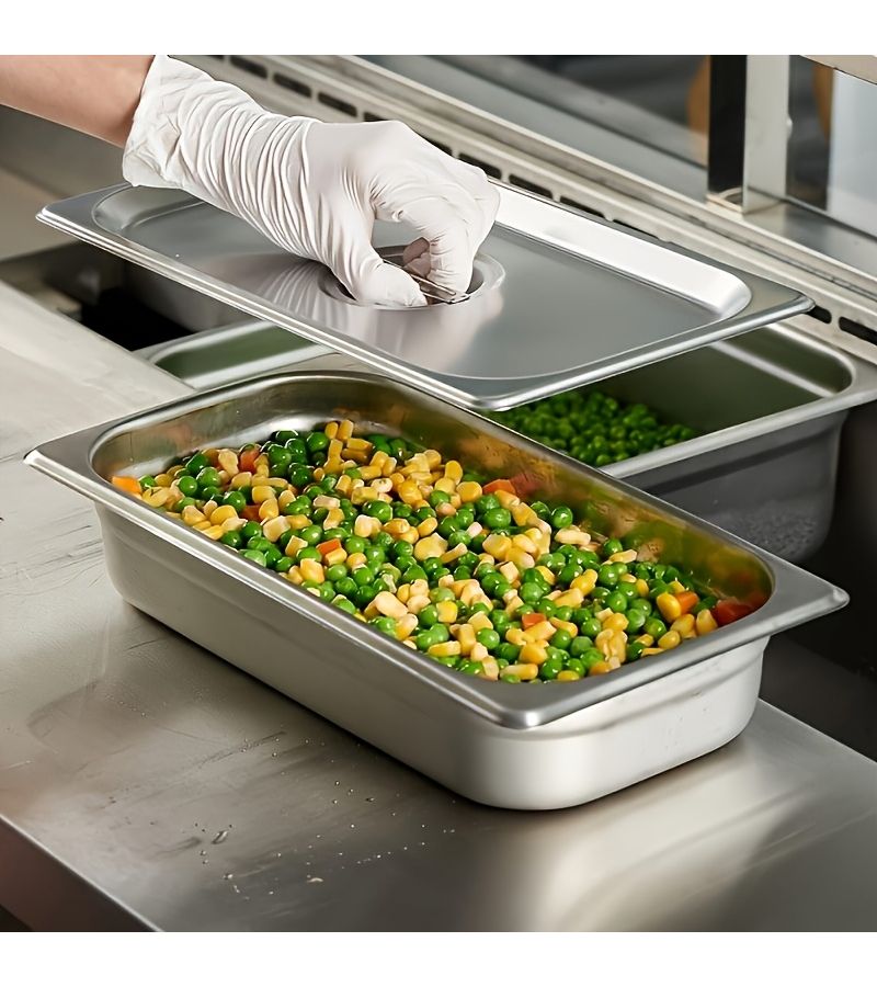 Buffet Restaurant Covered Stainless Steel Food Basin Pot S Plus Lid Thickened Sturdy Durable Large Capacity Easy Clean For Parties Festivals Weddings - Image 4