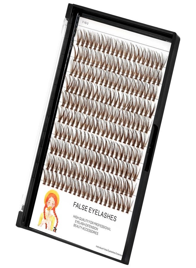 Dedila Grafting 20Roots Brown Color Makeup Cluster Eyelashes Thickness 0.07mm D Curl Individula False Eyelashes Dramatic 3D Volume Eye Lashes Extensions 10-20mm to Choose (14mm) - Image 4