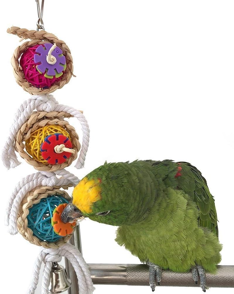 KASTWAVE Hanging space save Parrot Toys, Large and Medium-Sized Bird Chew Toys, Suitable for African Gray,Macaws and Various Types of Amazon Parrots Affordable fast purchase options - Image 1