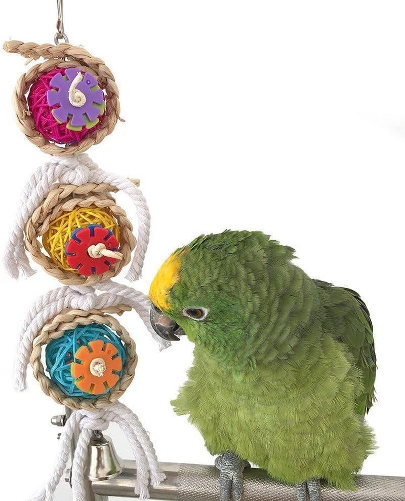 KASTWAVE Hanging space save Parrot Toys, Large and Medium-Sized Bird Chew Toys, Suitable for African Gray,Macaws and Various Types of Amazon Parrots Affordable fast purchase options - Image 2