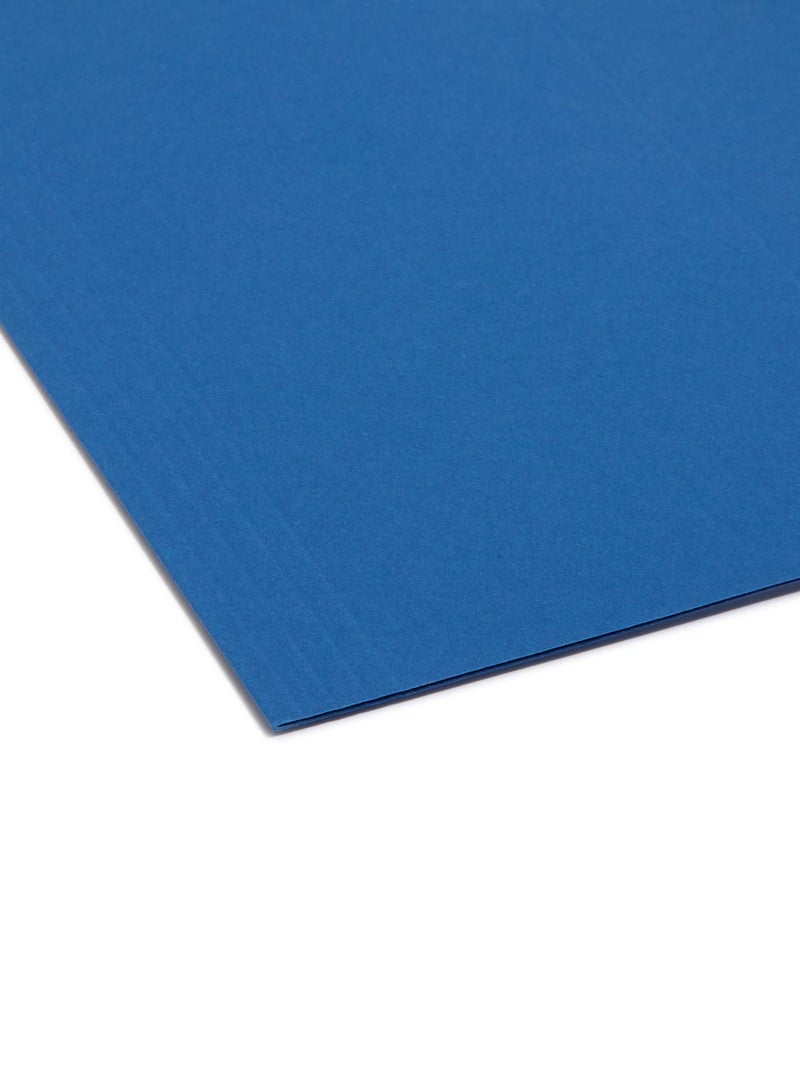 Smead Colored Hanging File Folder with Tab, 1/5-Cut Adjustable Tab, Letter Size, Navy Blue, 25 per Box (64057) - Image 4