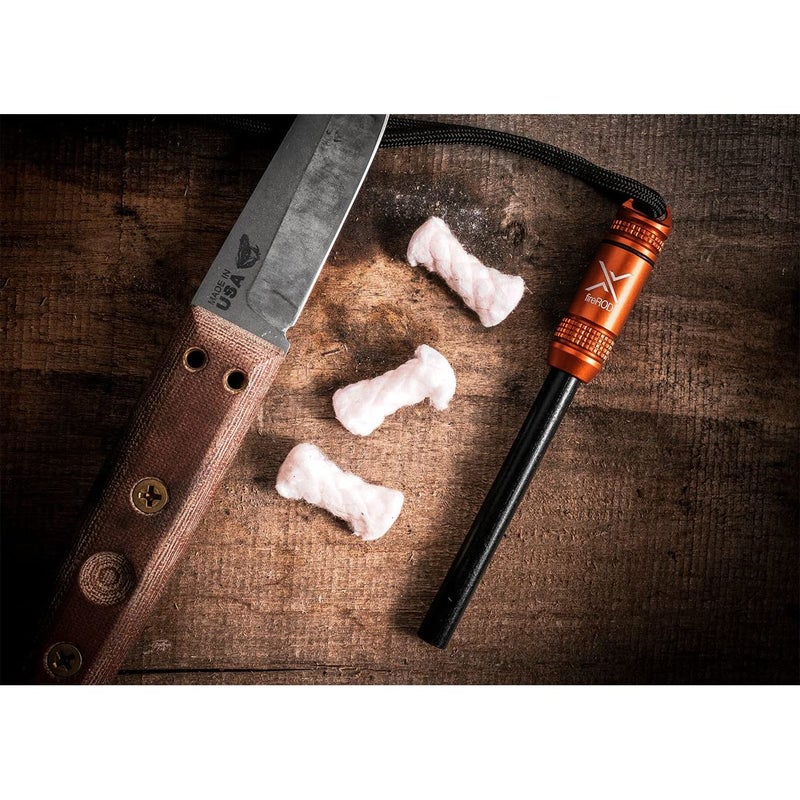 Exotac fireROD Ferrocerium Firestarter with Replaceable 5/16 in. Diameter Waterproof Ferro Rod Striker and Tinder Capsule Compartment with Included quickLIGHT Tabs, Works with Most Bushcrafting Knives - Image 5