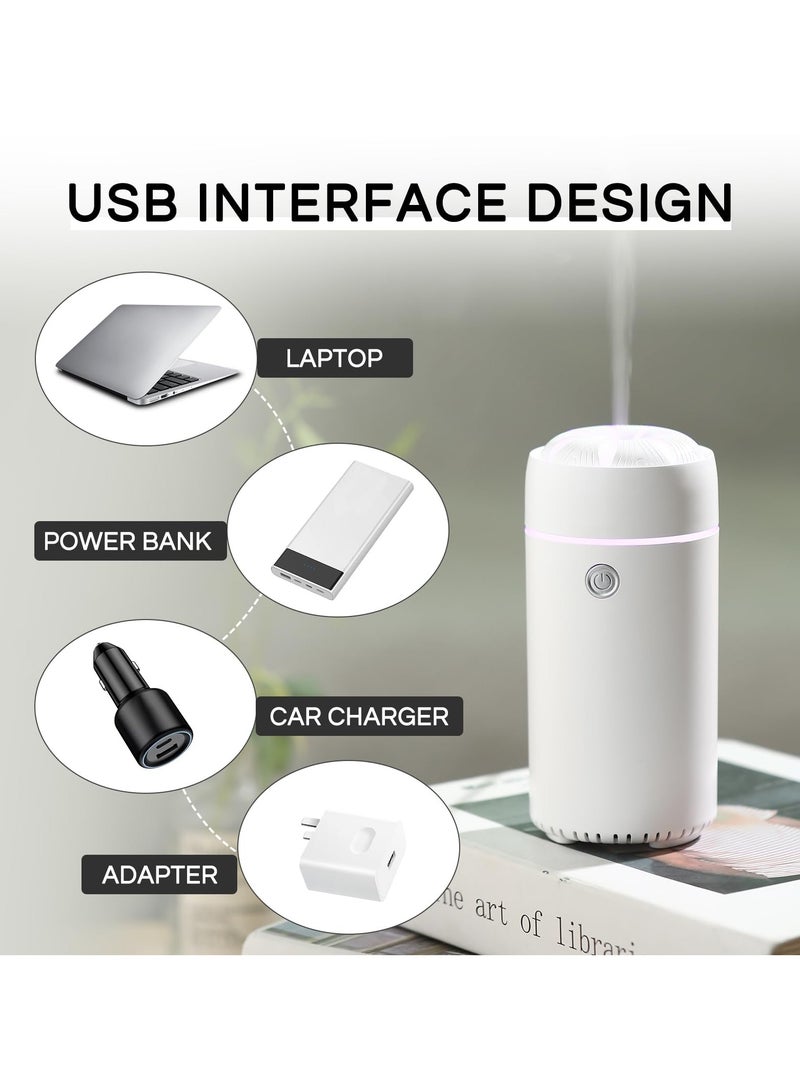 سيوسي موزع روائح السيارة، موزع روائح الزيوت العطرية للسيارة، موزع روائح الزيوت العطرية صغير الحجم بالموجات فوق الصوتية، مع ضوء LED بـ 7 ألوان للسيارة والمكتب والمنزل - Image 3