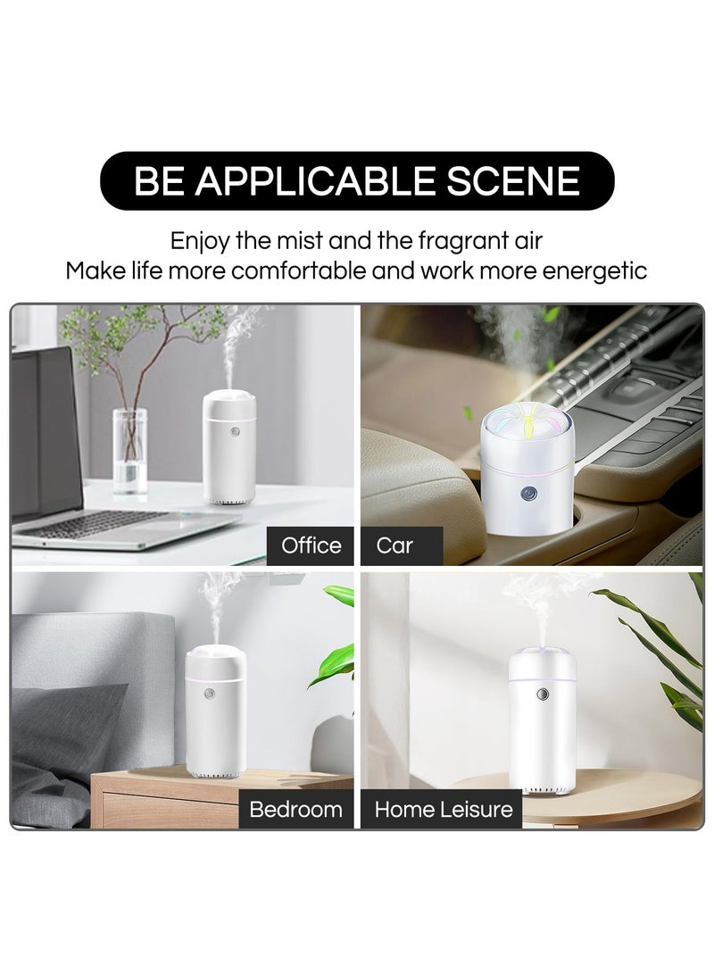سيوسي موزع روائح السيارة، موزع روائح الزيوت العطرية للسيارة، موزع روائح الزيوت العطرية صغير الحجم بالموجات فوق الصوتية، مع ضوء LED بـ 7 ألوان للسيارة والمكتب والمنزل - Image 5