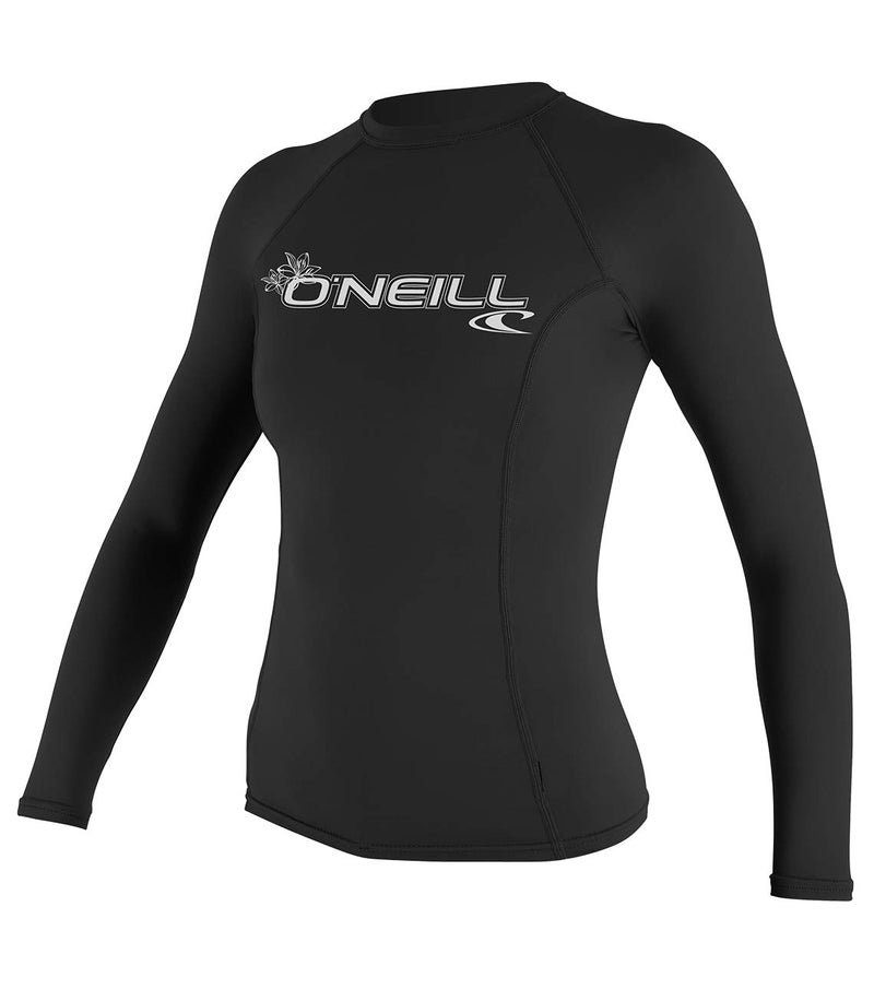 O'NEILL ONeill UV Sun Protection Womens Basic Skins Long Sleeve Crew Sun Shirt Rash Guard Black Small - Image 2