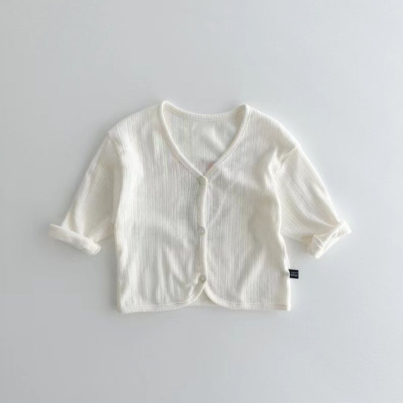 Baby Cotton Summer Cardigan – Lightweight V-Neck Jacket for Infants and Young Children - Image 5