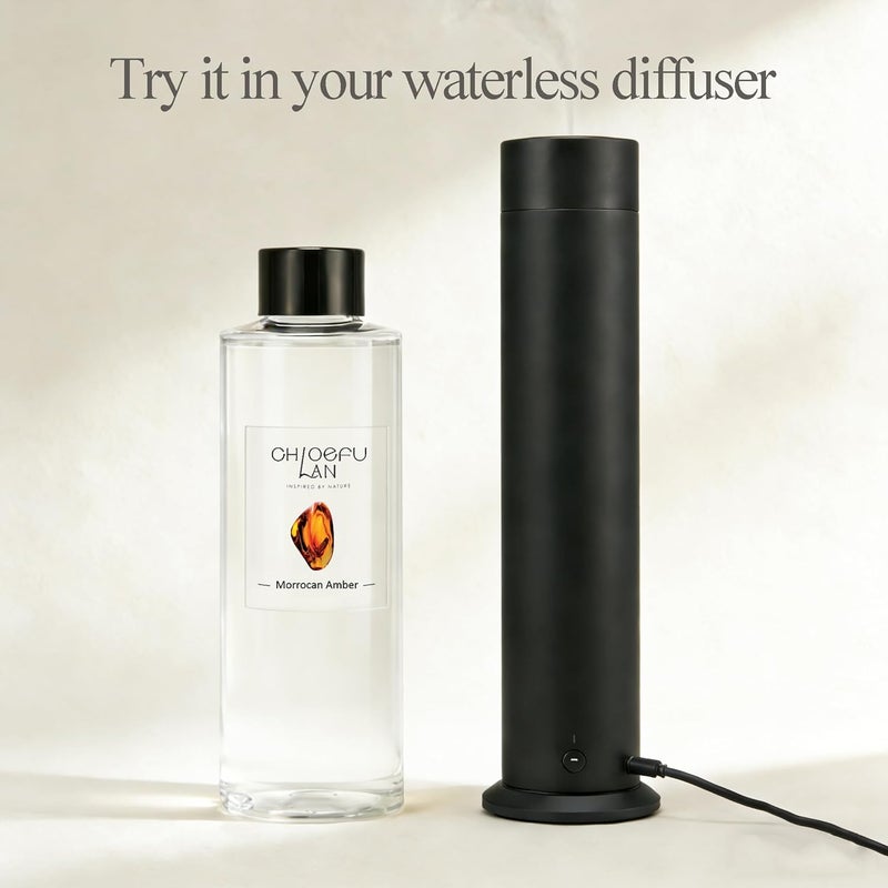 Chloefu LAN Morrocan Amber Scented Oil Diffuser Refill 6.76 fl oz Natural Essential Oil - Best for Home Bathroom Shelf Decor, 0% Alcohol, Unique Blend to Promote Sleep & Relieve Stress - Image 2