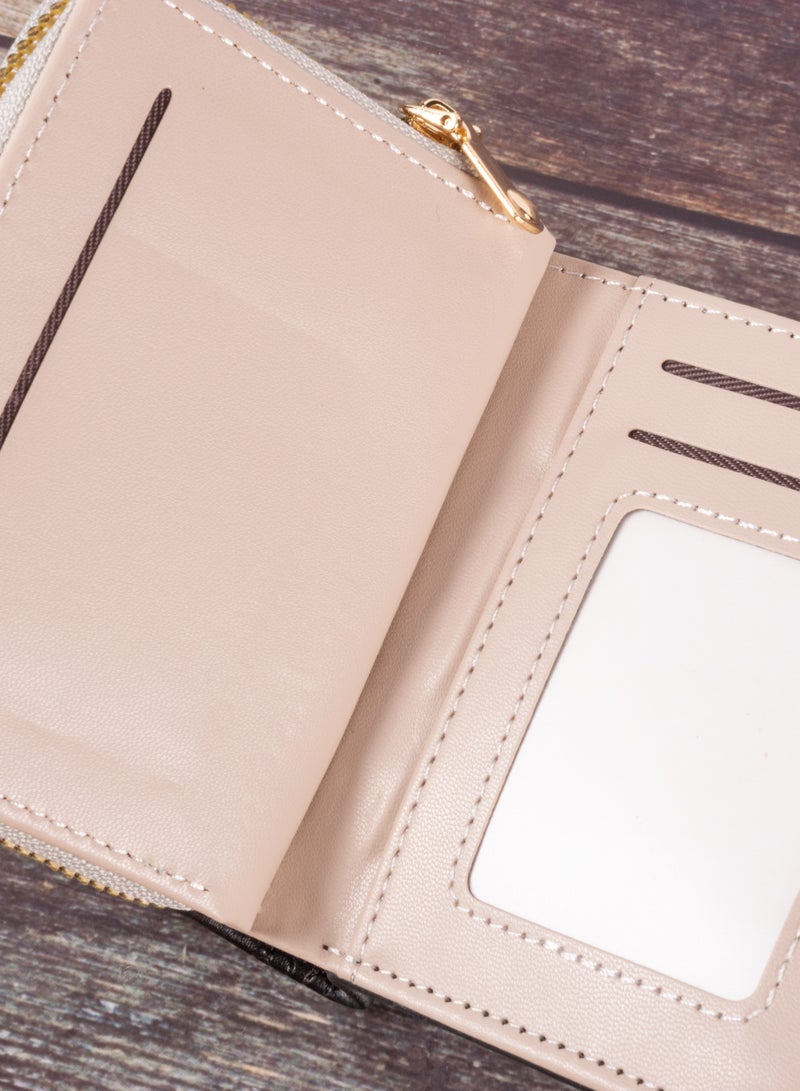 The Black Pearl Accessories Leather Flip Wallet & Card Holder with 10 Pockets and Zipped Pocket Brown - Image 4