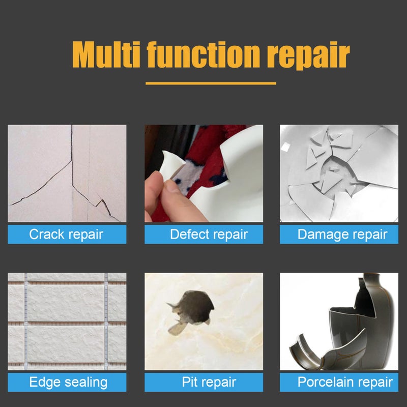 OUHOE Ceramic Tile Repair Agent Ceramic Paste Closestool Marble Pit Glazed Ceramic Tile Repair Paste - Image 4