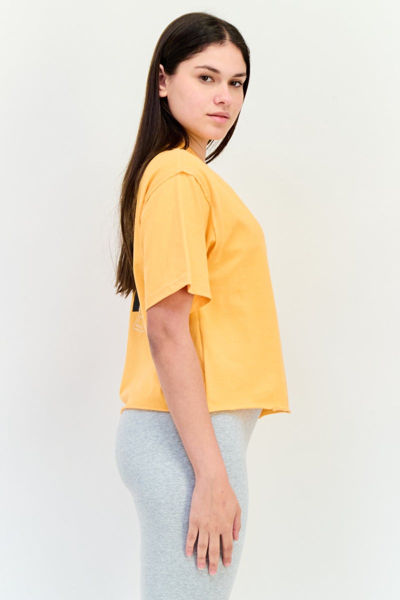 Puma x X-Girl Women Sportswear Fit Short Sleeve Outdoor T-Shirt, Orange - Image 2