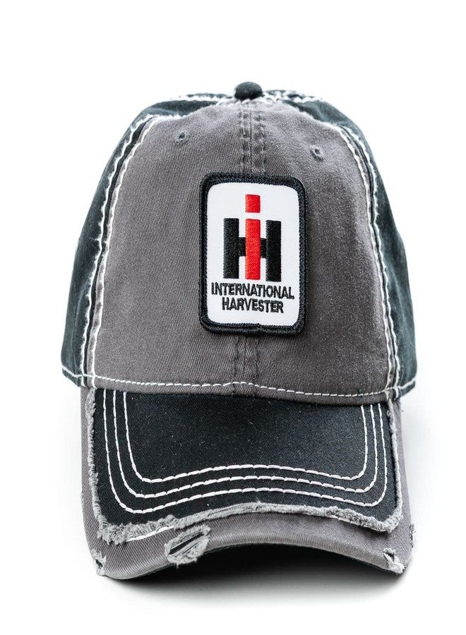 Case IH CNH Gray Distressed Hat with Patch, Gray, One Size - Image 1