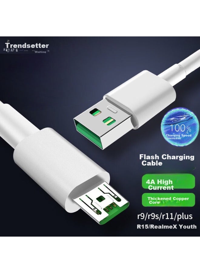 trendsetter Fast Charging Cable For Oppo Phones, Compatible With K1/a5/a7/a9x/a8/a79/r9s/r11/r15/plus, Android Quick Charge Cable - Image 1