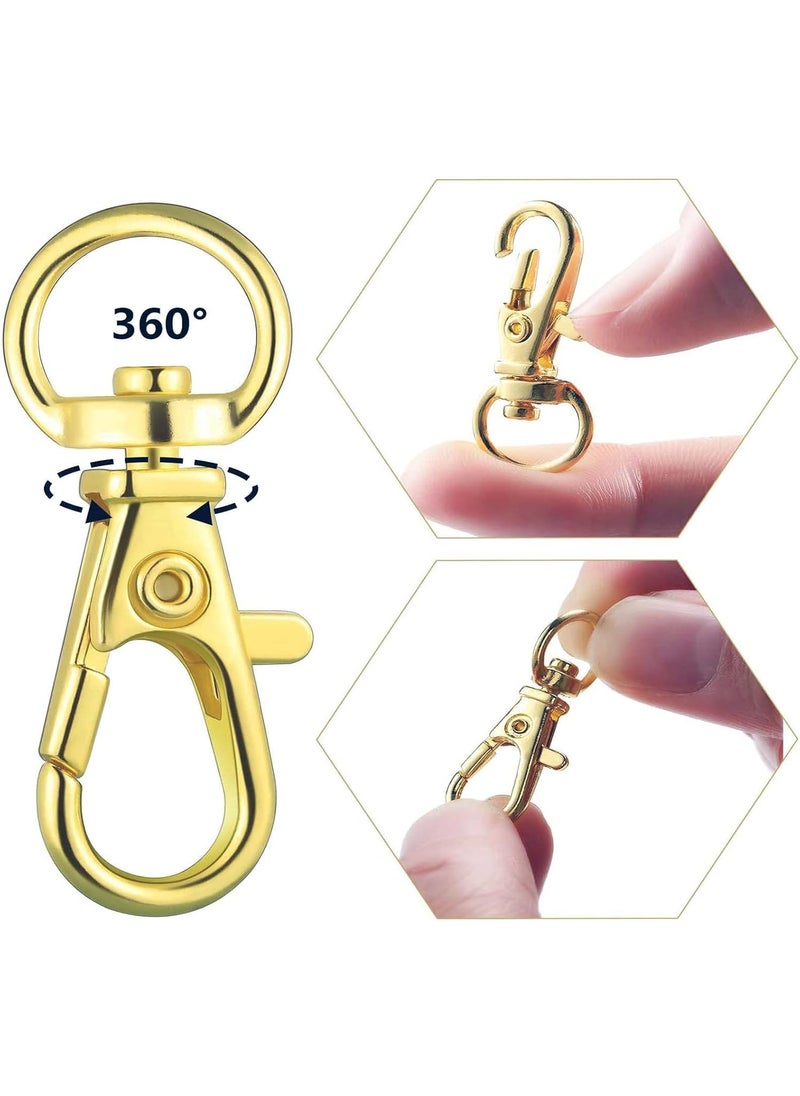 DIY Crafts DIY Crafts Pack Of 5 Pcs, Antique Gold, Pack Of 5 Pcs Swivel Clasps Lanyard Snap Hooks Metal Lanyard Keychain Hooks Keychain Clip Hooks Lobster Claw Clasps for DIY J (Pack Of 5 Pcs, Antique Gold)  - Image 4