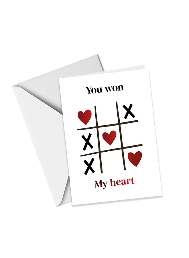 Share the Love "You Won My Heart" Tic-Tac-Toe Valentine's Day Card – A Playful and Heartfelt Way to Share Your Love