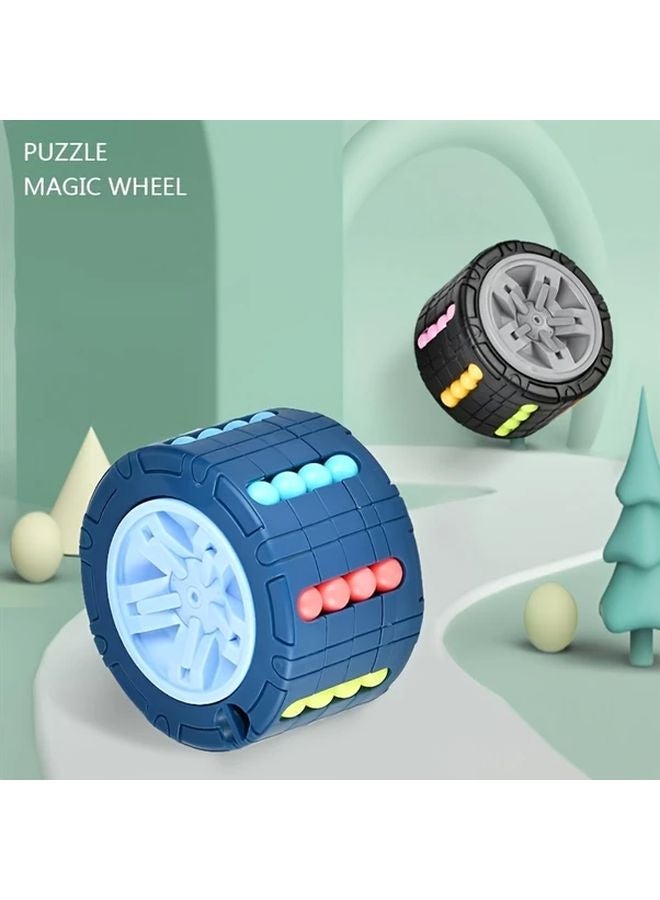 Blue Magic Bean Gyro Spinner 3D Puzzle Cube Brain Teaser Educational Toy - Image 4