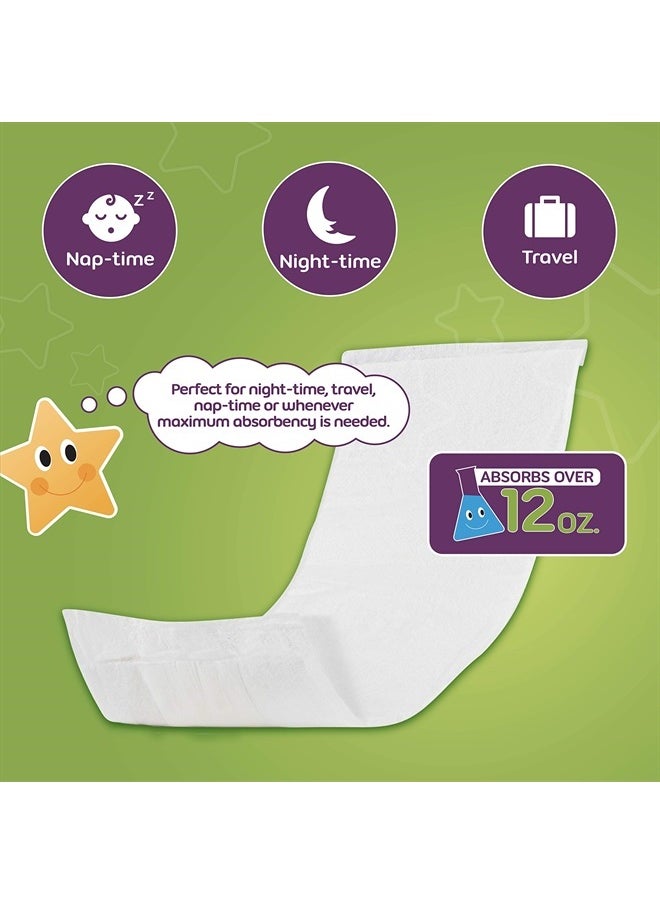 Inspire - Dimples Booster Pads, Baby Diaper Doubler with Adhesive - 1 Size Fits All Diapers - Boosts Diaper Absorbency - No More leaks 90 Count (with Adhesive for Secure Fit) - Image 1