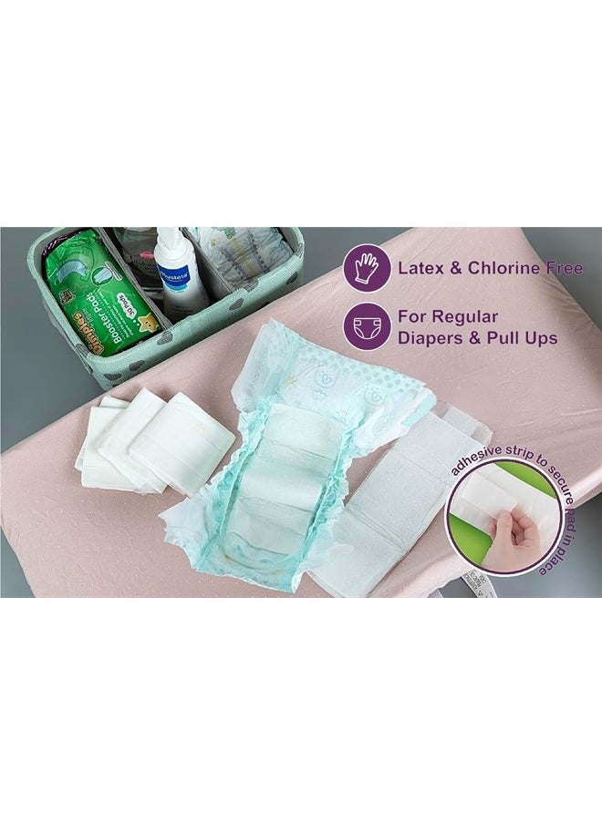 Inspire - Dimples Booster Pads, Baby Diaper Doubler with Adhesive - 1 Size Fits All Diapers - Boosts Diaper Absorbency - No More leaks 90 Count (with Adhesive for Secure Fit) - Image 1
