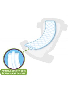 Inspire Dimples Booster Pads, Baby Diaper Doubler with Adhesive - 1 Size Fits All Diapers - Boosts Diaper Absorbency - No More leaks 90 Count (with Adhesive for Secure Fit)  - Image 2