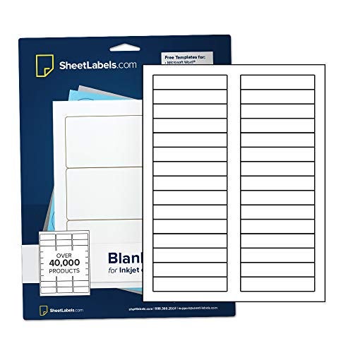 Sheet Labels File Folder Labels, Permanent Adhesive 2/3" x 3-7/16", Laser or Inkjet Printable 750 Labels - 25 Sheets - Image 5