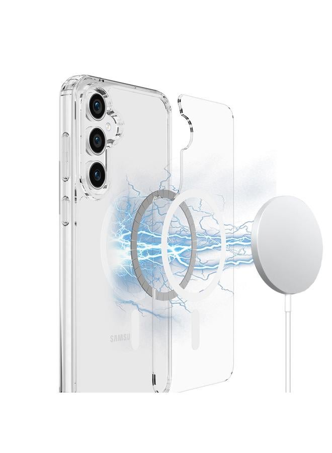 S-TOP Case For Samsung Galaxy S23 FE 5G MagSafe Clear Acrylic PC Hybrid TPU Phone Case - Image 2