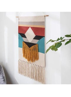 Mei Lifestyle Handwoven Bohemian Style Hanging Tapestry For Home Decoration (Size 70×50+20CM Tassel)  - Image 1