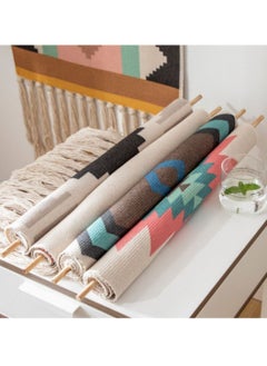 Mei Lifestyle Handwoven Bohemian Style Hanging Tapestry For Home Decoration (Size 70×50+20CM Tassel)  - Image 5