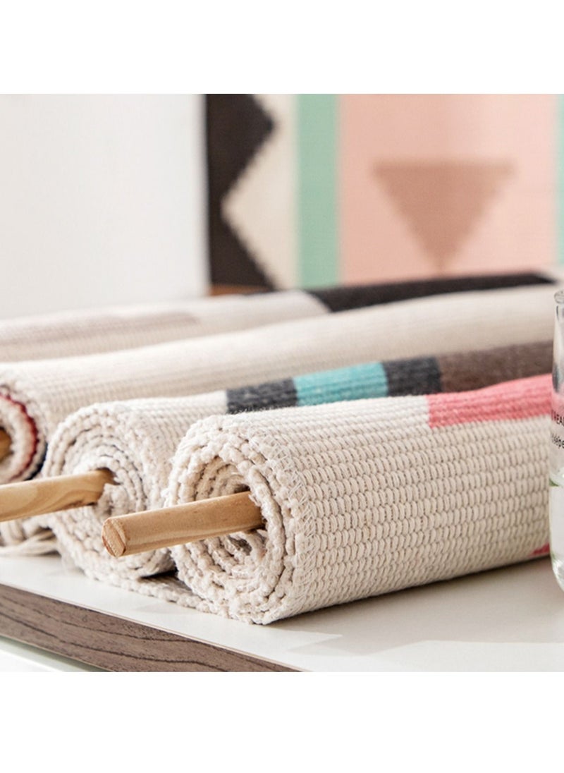 Mei Lifestyle Handwoven Bohemian Style Hanging Tapestry For Home Decoration (Size 70×50+20CM Tassel)  - Image 4