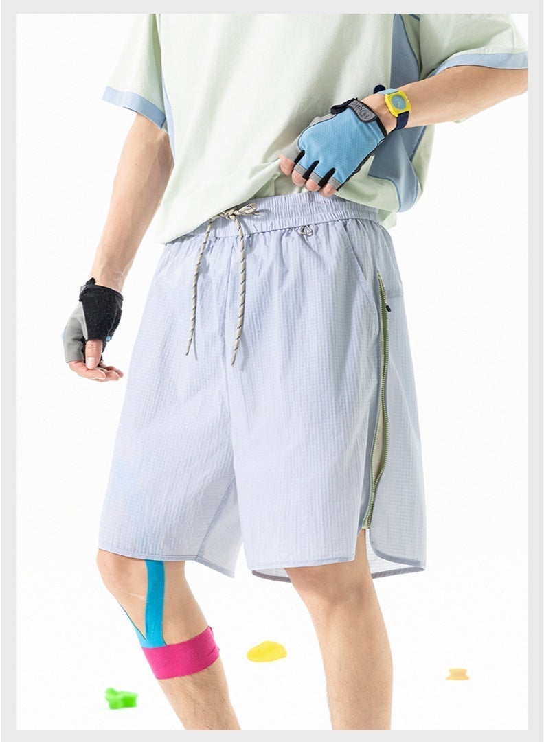 Men's Quick-Dry Workout Shorts with Pockets - Durable Lightweight Outdoor Hiking Cargo Beach Shorts for Summer