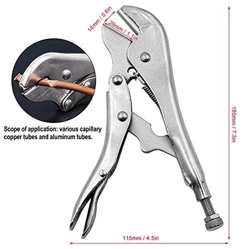 Hilitand Pinch Off Pliers Pipe Sealing Lock Tool, 45 Steel Pinch Off Pliers Clamping Fitting with Tension Spring - Image 2