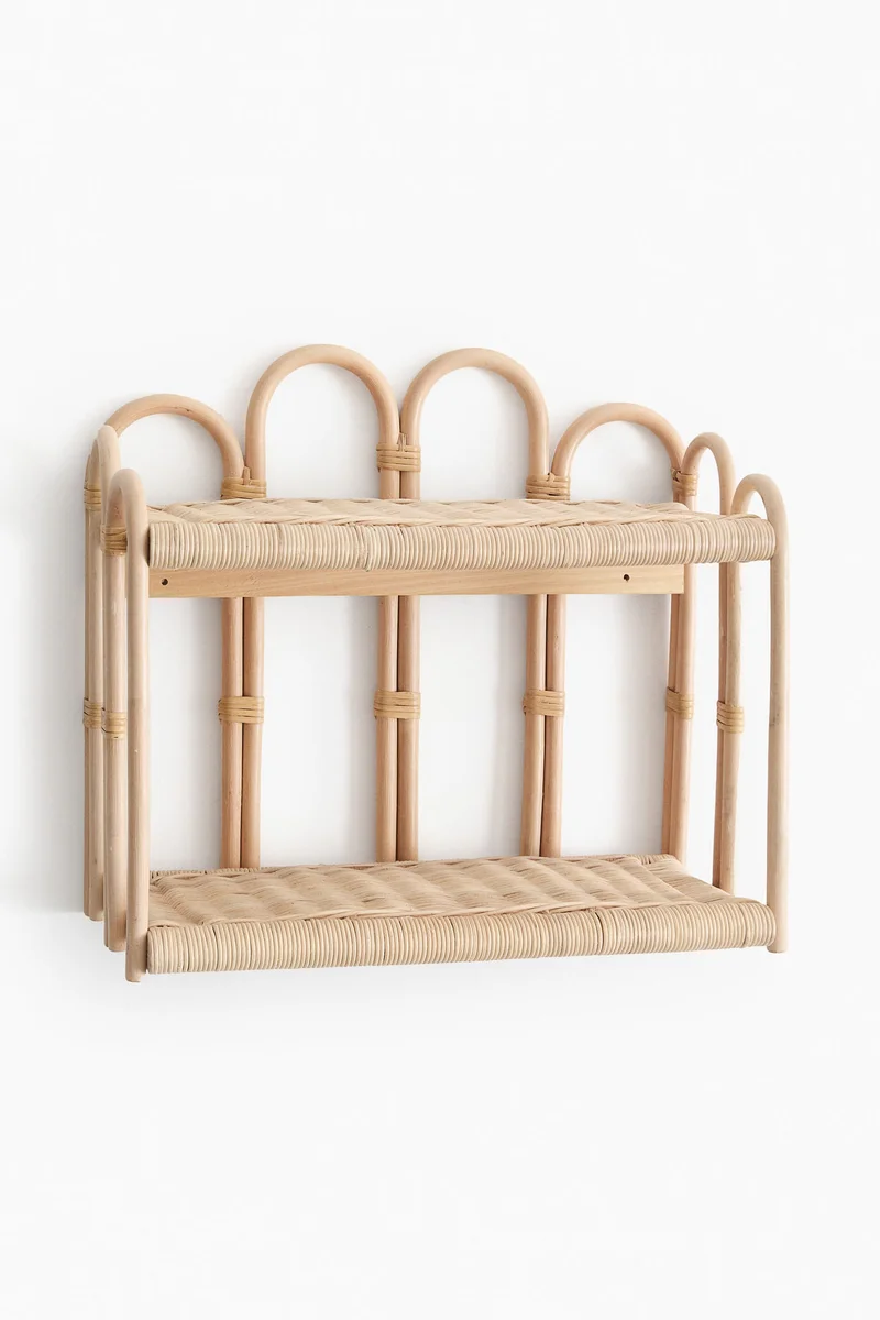 H&M Rattan wall shelf