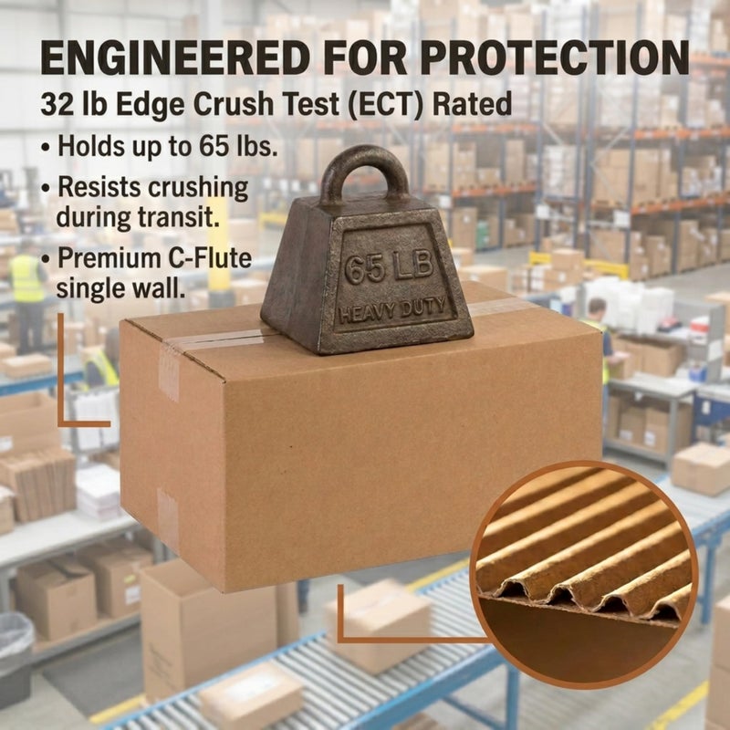 BOX USA Small Shipping Boxes 12"L x 8"W x 6"H (25-Pack) - Corrugated Cardboard Box for Moving, Mailing, Packing, Packaging and Storage - Image 3