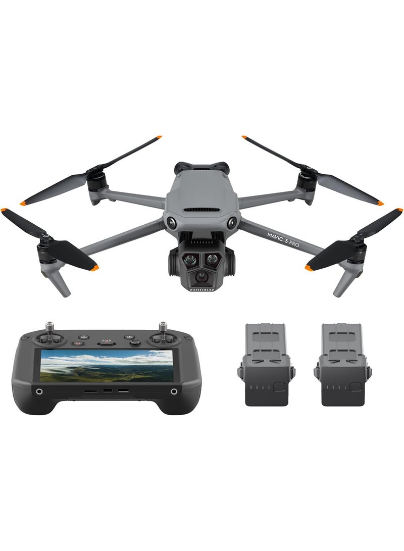dji Mavic 3 Pro Fly More Combo With RC Pro, 4/3 CMOS Hasselblad Camera, 3 Flight Batteries, Charging Hub, ND Filters Set, 4K Camera, MOIAT Certified - UAE Version With Official Warranty Support - Image 3