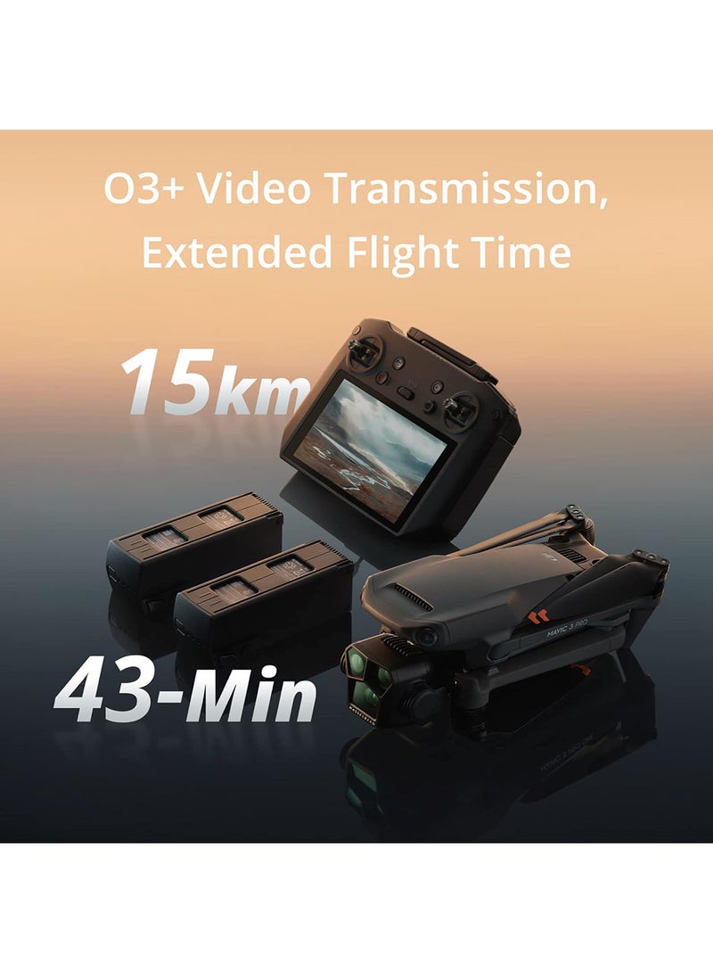 dji Mavic 3 Pro Fly More Combo With RC Pro, 4/3 CMOS Hasselblad Camera, 3 Flight Batteries, Charging Hub, ND Filters Set, 4K Camera, MOIAT Certified - UAE Version With Official Warranty Support - Image 5