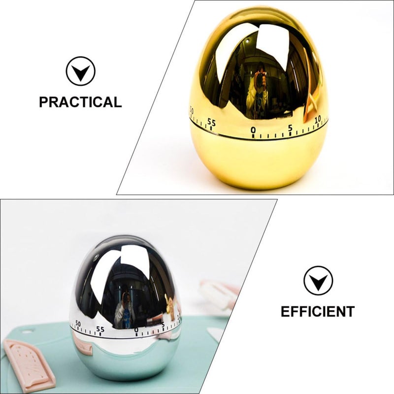 ABOOFAN Mechanical Kitchen Timer 2pcs Manual Visual Cooking Timer Loud Alarm for Baking Study Classroom Kitchen Time Management - Image 3