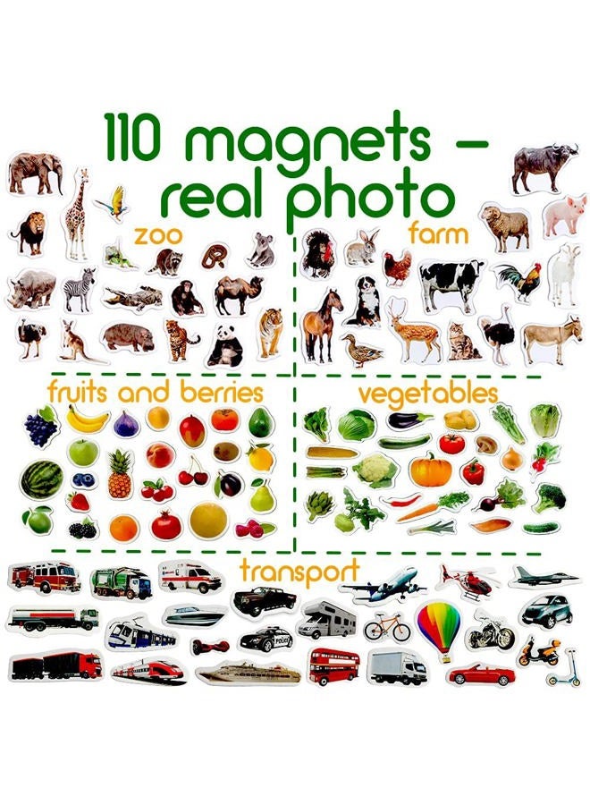Magdum 110 Fridge Magnets - Toddler Magnets for Refrigerator - Magnetic Animals in Gift Tin Box - Image 3