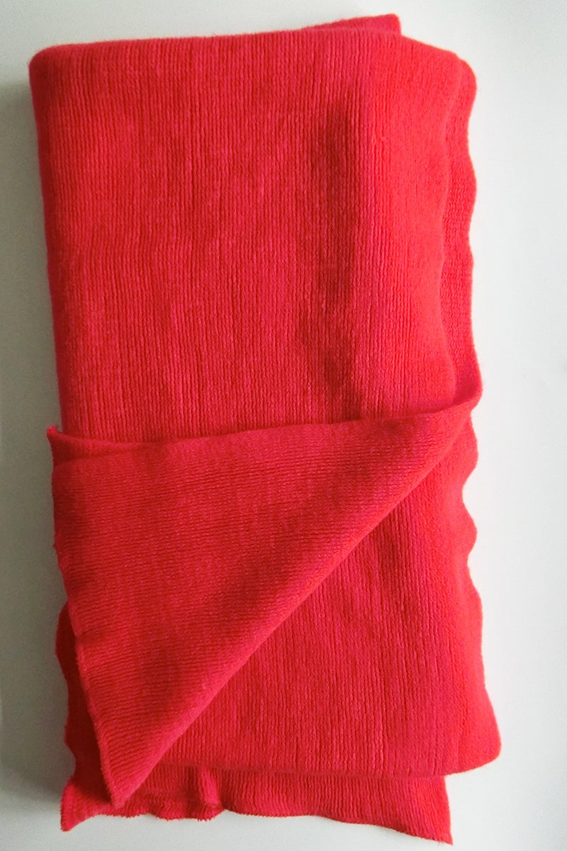Wander Agio Womens Warm Long Shawl Winter Upset Large Scarf Pure Color Red - Image 3