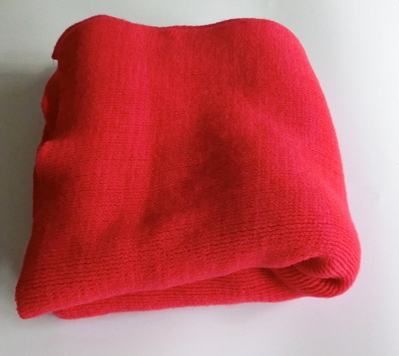 Wander Agio Womens Warm Long Shawl Winter Upset Large Scarf Pure Color Red - Image 4