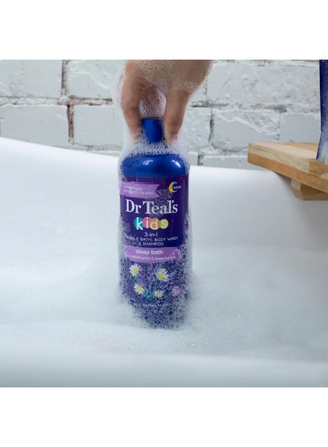 دكتور تيل غسول الجسم والشامبو 3 في 1 برائحة الفقاعات مع الميلاتونين والزيوت العطرية 591 مل - Image 2