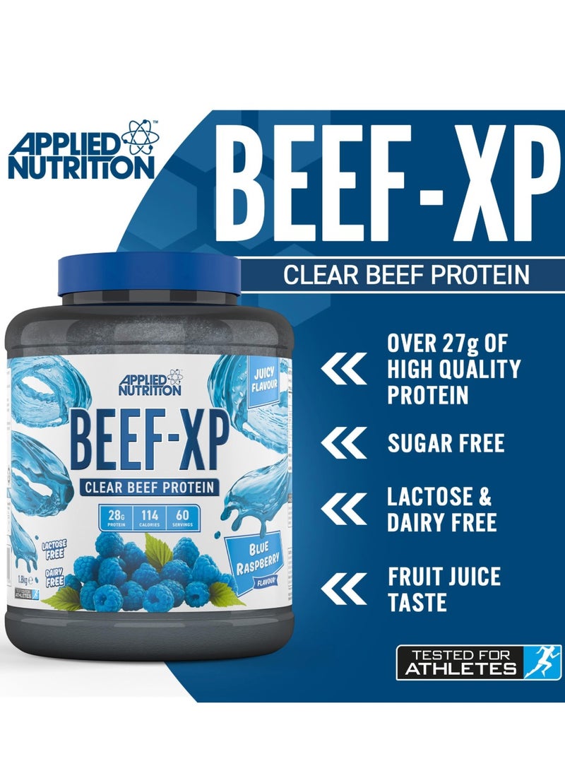 Applied Nutrition Beef Xp Clear protein isolate (Blue Raspberry flavour) 1.8 kg - 28g Protein, Lactose Free, Dairy free - Image 2