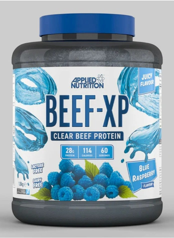 أبلايد نيوتريشن Beef Xp Clear بروتين معزول (نكهة التوت الأزرق) 1.8 كجم - 28 جم بروتين، خالي من اللاكتوز، خالي من منتجات الألبان 
