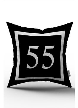 Cango Home Digital Printing Throw Pillow Cover with Numbers 55 