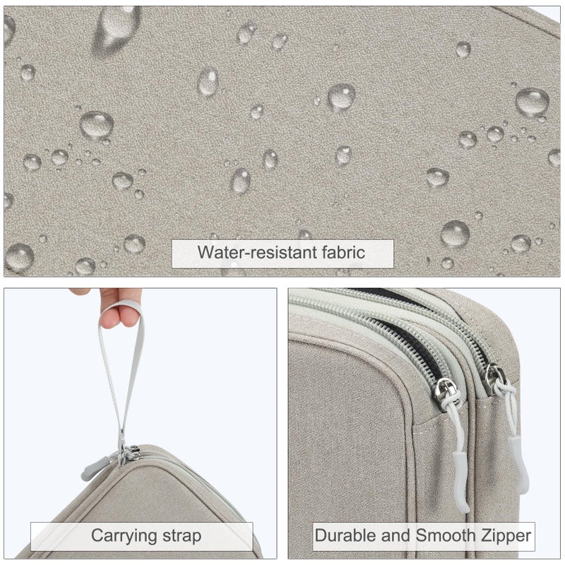 Waterproof Travel Cable Organizer Bag with Double Layer Storage for Cords, Chargers, Phone and Earphone - Image 4