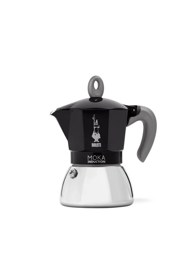 BIALeTTI بيالتي - موكا إندكشن، وعاء موكا، مناسب لجميع أنواع المواقد، 6 أكواب إسبريسو (9.4 أونصة إسبريسو)، 280 مل، أسود - Image 1